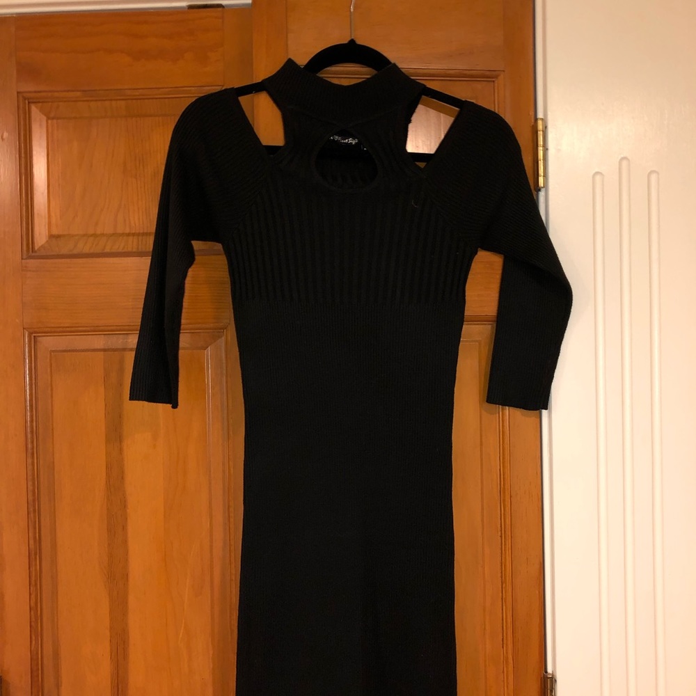 Black ribbed dress from Target, Size Large